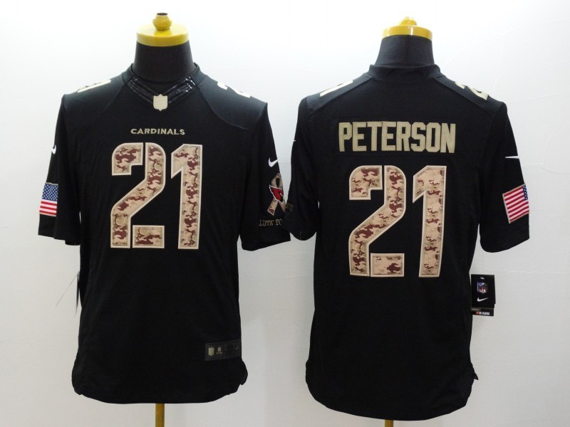 Men's Arizona Cardinals Patrick Peterson #21 Black Jersey
